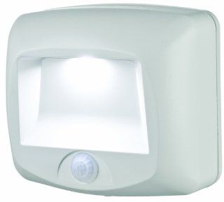 Mr. Beams MB 530 Battery Operated Indoor/Outdoor Motion Sensing LED Step Light, White   Solar Motion Light Indoor  