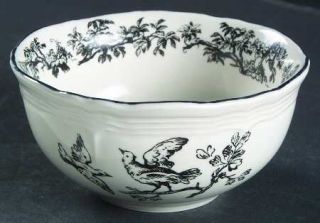 Tabletops Unlimited New England Toile Black (Gamebirds) Mixing Bowl, Fine China