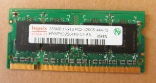 Hynix   HYMP532S64P6 C4   256MB DDR2 533 PC2 4200S Ddr2 Memory 256 MB   DDR2   Hynix   Laptop   533 MHz   200 pin   Unbuffered TYPICALLY ALSO works in dell Inspiron 6400, Inspiron E1505: Computers & Accessories