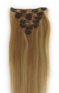 15"70g Honey Blonde with Bleach Blonde clips Hair Extensions in Fashion Hot Sale: Health & Personal Care