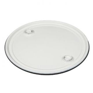 New Pig DRM539 16 Gauge Steel Unlined Replacement Drum Lid with Gasket and Bungs, White, For 55 Gallon New Open Head Steel Drums: Drum And Pail Lids: Industrial & Scientific
