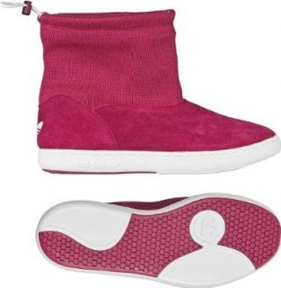 Adidas Originals W Attitude Winter Mid Pink/White Women's Suede Snow Boots (Size 7.5) Dress Boots Shoes