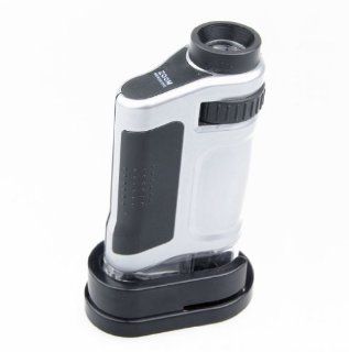 NuoYa001 Real Power 20x 40x Zoom Pocket Microscope W LED : Science Lab Stereo Microscopes : Camera & Photo