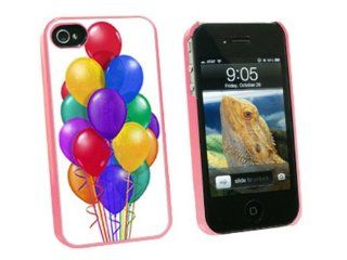 Graphics and More Bunch of Party Balloons   Birthday   Snap On Hard Protective Case for Apple iPhone 4 4S   Pink   Carrying Case   Non Retail Packaging   Pink: Cell Phones & Accessories