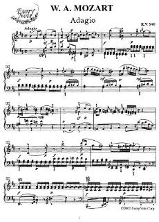 Mozart Adagio, K.540: Instantly download and print sheet music: Mozart: Books