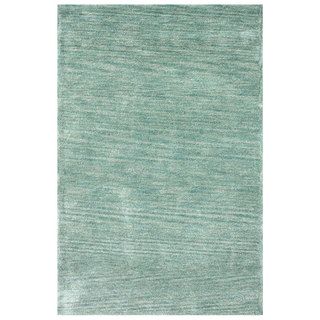 Nuloom Handmade Solid Blue / Grey Rug (76 X 96)