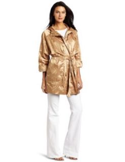 Jones New York Women's Hooded Anorak Jacket, Golden, Large at  Womens Clothing store