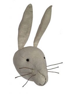 felt wall mounted white hare by nubie modern kids boutique