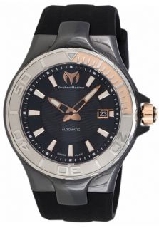 Technomarine 110035  Watches,Mens Cruise Black Dial Black Silicon, Casual Technomarine Automatic Watches