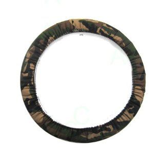 Camouflage Print Steering Wheel Cover   Military Green: Automotive