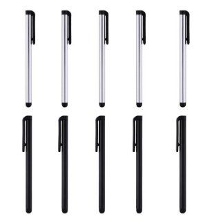 Stylus Pens For iPod Touch iPhone Tablets Smartphones Ereader Universal 10 Pack(5 Black and 5 White): Cell Phones & Accessories