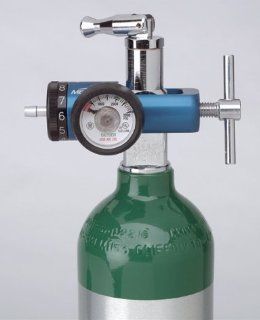 Medline Industries HCSB5415 Oxygen Regulator, Latex Free, 540 CGA Connector, 0 15 Liters per Minute, Brass: Industrial & Scientific