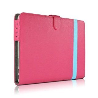 KLOUD City  Aviator series Leather case cover (hot pink & light blue / PU) for Apple new Macbook Pro 13.3 with Retina Screen Version A1425 and A1502: Computers & Accessories