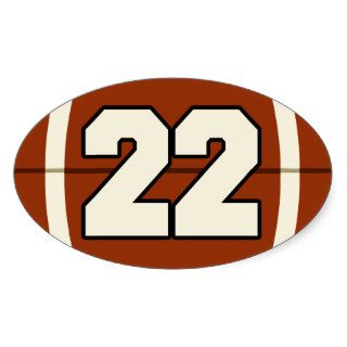 Number 22 Football Sticker