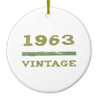 1963 Vintage 50th Birthday Christmas Tree Ornaments