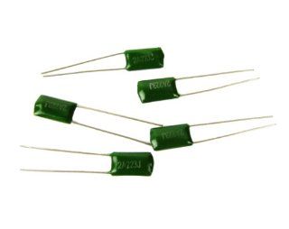 IKN Polyester Film Capacitors Radial 2A223J 100VDC 22NF Pack of 50pcs: Musical Instruments