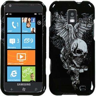 Black Skull Hard Skin Case Cover for Samsung Focus S SGH i937 w/ Free Pouch: Cell Phones & Accessories