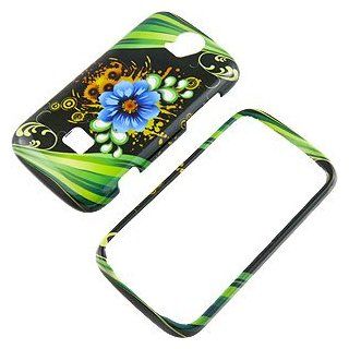 Aqua Flower Protector Case for T Mobile myTouch Q (Huawei myTouch U8730): Cell Phones & Accessories