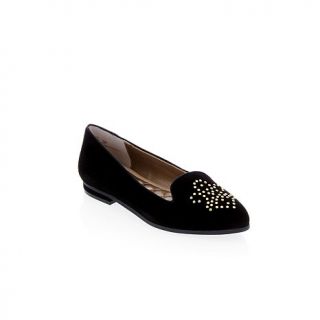 Me Too "Becky" Studded Suede Smoking Loafer