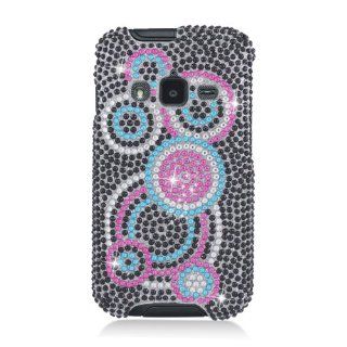 Eagle Cell PDSAMI547F311 RingBling Brilliant Diamond Case for Samsung Galaxy Rugby Pro i547   Retail Packaging   Colorful Circle: Cell Phones & Accessories