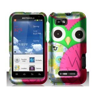 Motorola Defy XT XT556 / XT557 (StraightTalk/US Cellular) Colorful Owl Design Hard Case Snap On Protector Cover + Free Opening Tool + Free American Flag Pin: Cell Phones & Accessories