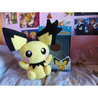 Takara Tomy Pokemon Black & White Voice Activated Talking Plush Toy   12" Pichu (Japanese Import): Toys & Games