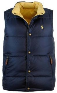 Polo Ralph Lauren Mens Reversible Down Filled Puffer Vest   XXL   Navy/Yellow at  Mens Clothing store: Outerwear