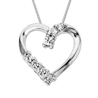 sapphire heart pendant in sterling silver orig $ 79 00 now $ 54 99 add