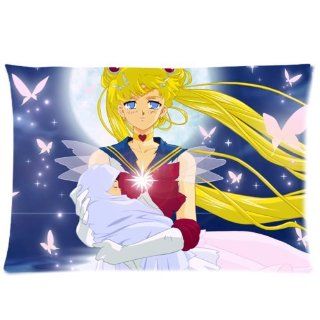 Stylish Custom Anime Sailor Moon Rectangle Pillowcase Throw Cuddle Pillow personalized Cover Case One Side 20x30 inch Premium Quality.  