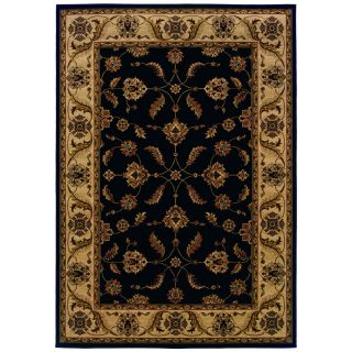Traditional Black/ Ivory Area Rug (910 X 1210)