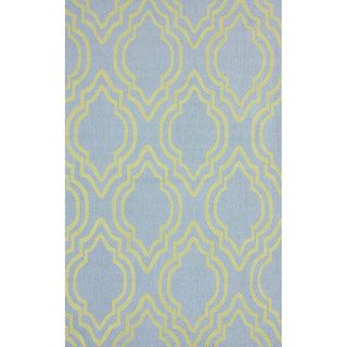 Nuloom Handmade Modern Trellis Grey Wool Rug (5 X 8)