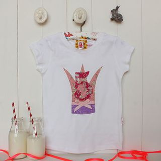 personalised birthday princess age t shirt by milk two bunnies