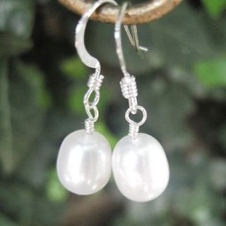 classic freshwater pearl earrings by indigo rocks limited