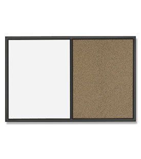 Quartet Whiteboard and Colored Cork Combination Board, 3 x 4 Feet, Black Frame (S564) : Combination Presentation And Display Boards : Office Products