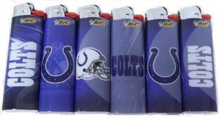 6pc Set BIC Indianapolis Colts NFL Officially Licensed Cigarette Lighters: Sports & Outdoors
