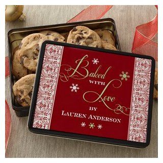 Personalized Christmas Cookies Gift Tin   Cookie Jars
