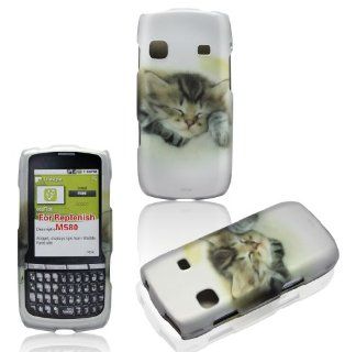 2D Kitty Cat Samsung Replenish M580 Boost Mobile , Sprint Case Cover Hard Phone Case Snap on Cover Rubberized Touch Faceplates: Cell Phones & Accessories