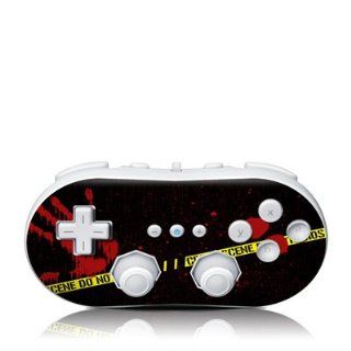 Crime Scene Design Skin Decal Sticker for the Wii Classic Controller: Electronics