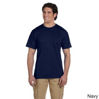 Gildan Mens Dry Blend Pocket T shirt Navy Size XXL
