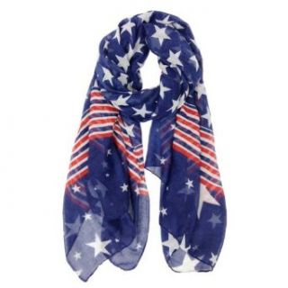 Simplicity Young Long American Flag Scarf Neckerchief at  Womens Clothing store: Fashion Scarves