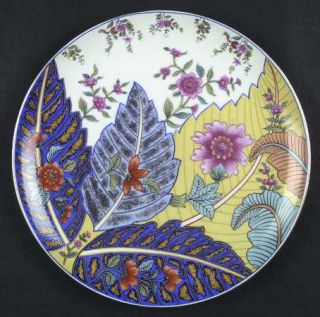 Seymour Mann Tobacco Leaf Dinner Plate, Fine China Dinnerware   Large Leaves,Flo