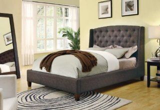 Upholstered Wingback Bed Size: Queen: Home & Kitchen