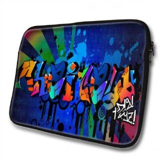 "Graffiti Names" designed for Chaitaly, Designer 14''   39x31cm, Black Waterproof Neoprene Zipped Laptop Sleeve / Case / Pouch.: Cell Phones & Accessories