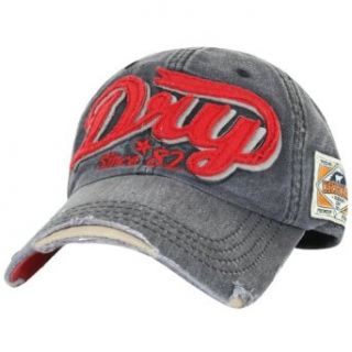 ililily Distressed Vintage Style Denim DRY Baseball Cap Pre curved Bill and Embroidery on Front and Side with Adjustable Leather Strap Snapback Trucker Hat (ballcap 595 3), Black, One Size at  Mens Clothing store: