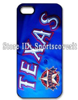 MLB Texas Rangers Logo Theme Back Case for iPhone 5/5s by Sportscoverit Cell Phones & Accessories