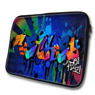 "Graffiti Names" designed for Cathay, Designer 14''   39x31cm, Black Waterproof Neoprene Zipped Laptop Sleeve / Case / Pouch.: Cell Phones & Accessories