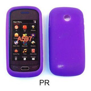 Samsung Eternity 2 A597 Deluxe Silicone Skin, Purple Hard Case/Cover/Faceplate/Snap On/Housing/Protector: Cell Phones & Accessories