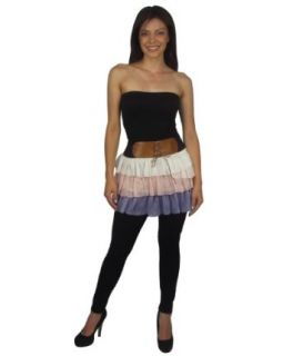 Paradis Miss Layered Ombre Mini Skirt, Large at  Womens Clothing store