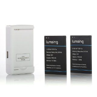 lumsing® 2 x 3100mAh Li ion Batteries for Samsung Galaxy Note 2 II, GT N7100, SCH I605(Verizon), SGH I317(AT&T), SGH T889(T Mobile), SPH L900(Sprint), SCH R950(U.S. Cellular), fits EB595675LA, with lumsing Travel Charger: Cell Phones & Accessor
