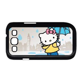 Pretty Hello Kitty With an Umbrella Samsung Galaxy S3 I9300 Case Hard Plastic Samsung Galaxy S3 I9300 Case: Cell Phones & Accessories